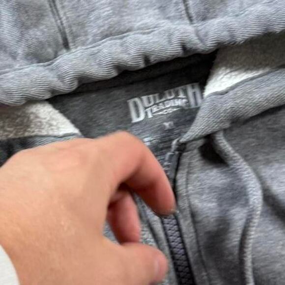 Grey Duluth Trading Co. Grey Boxy Zip Up Hoodie Sweatshirt - Picture 6 of 8